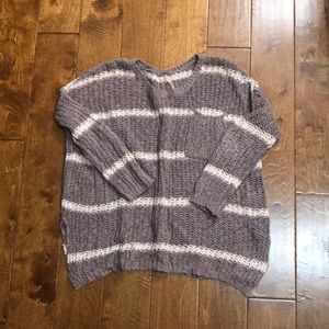 Free People Oversized Striped Sweater, Sz XS